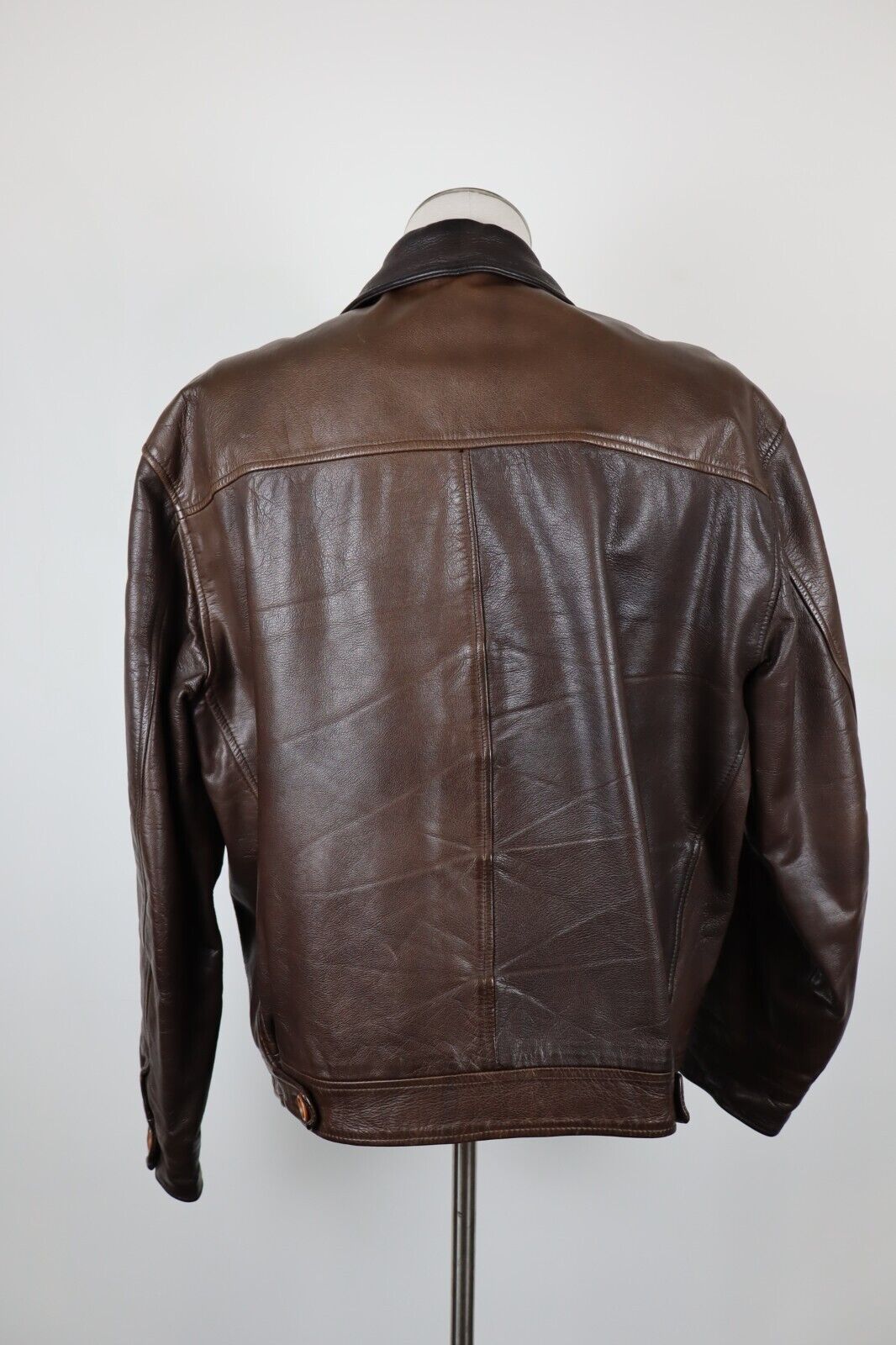 CALVIN KLEIN GIUBBINO PELLE GIACCA UOMO Tg 2XL MAN CASUAL VINTAGE LEATHER JACKET