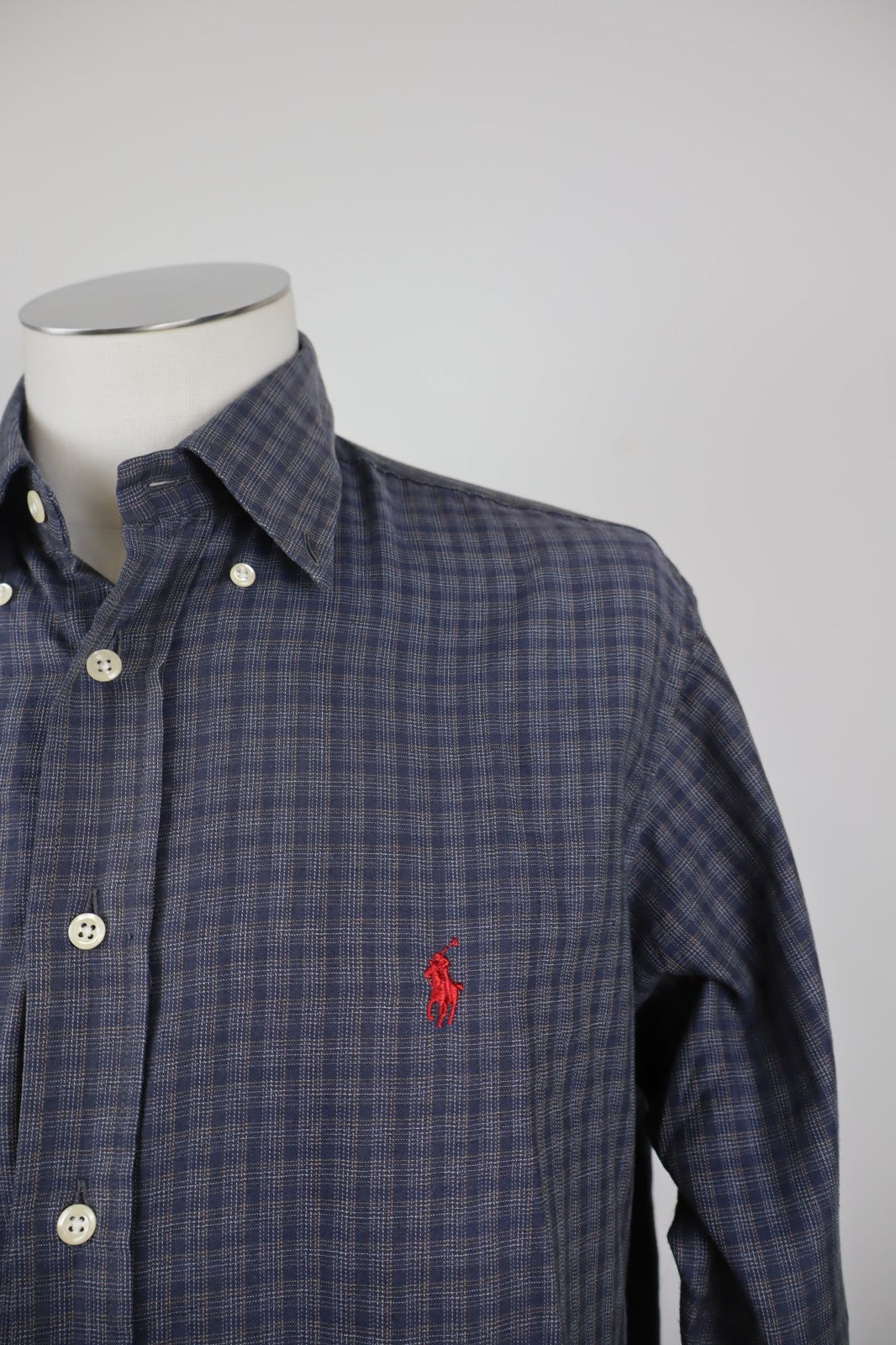 RALPH LAUREN CAMICIA UOMO COTONE TG 34 15 1/2 MAN CASUAL VINTAGE COTTON SHIRT