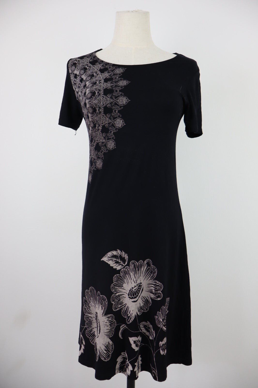 DESIGUAL VESTITO DONNA TG. M WOMAN CASUAL VINTAGE DRESS ABITO