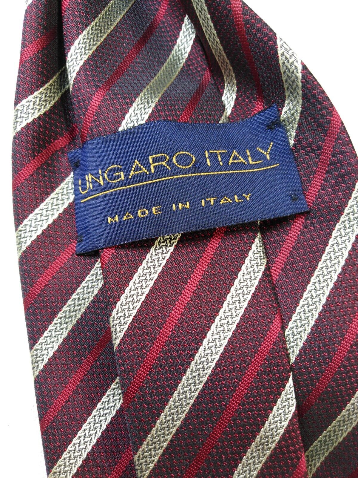 UNGARO 100% SILK TIE SETA CRAVATTA NECKTIE MADE IN ITALIA CLASSIC