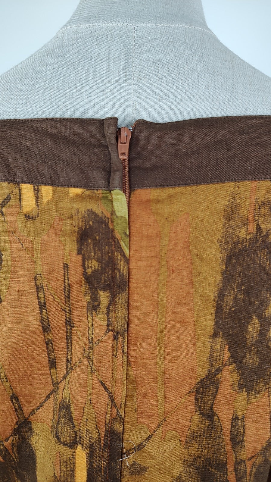 MARINA RINALDI VESTITO DONNA TG. 17 WOMAN CASUAL VINTAGE DRESS LINO