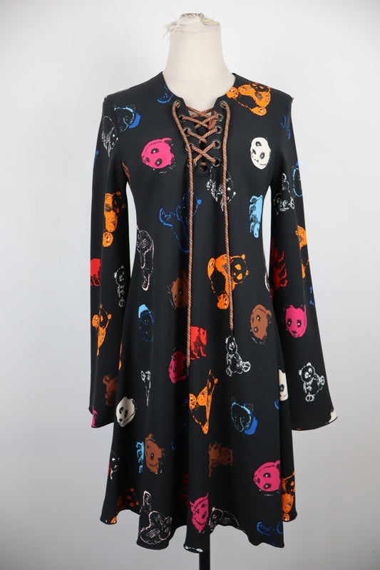 SPORTMAX CODE VESTITO ABITO DONNA TG. 38 WOMAN CASUAL VINTAGE DRESS ANIMALIER