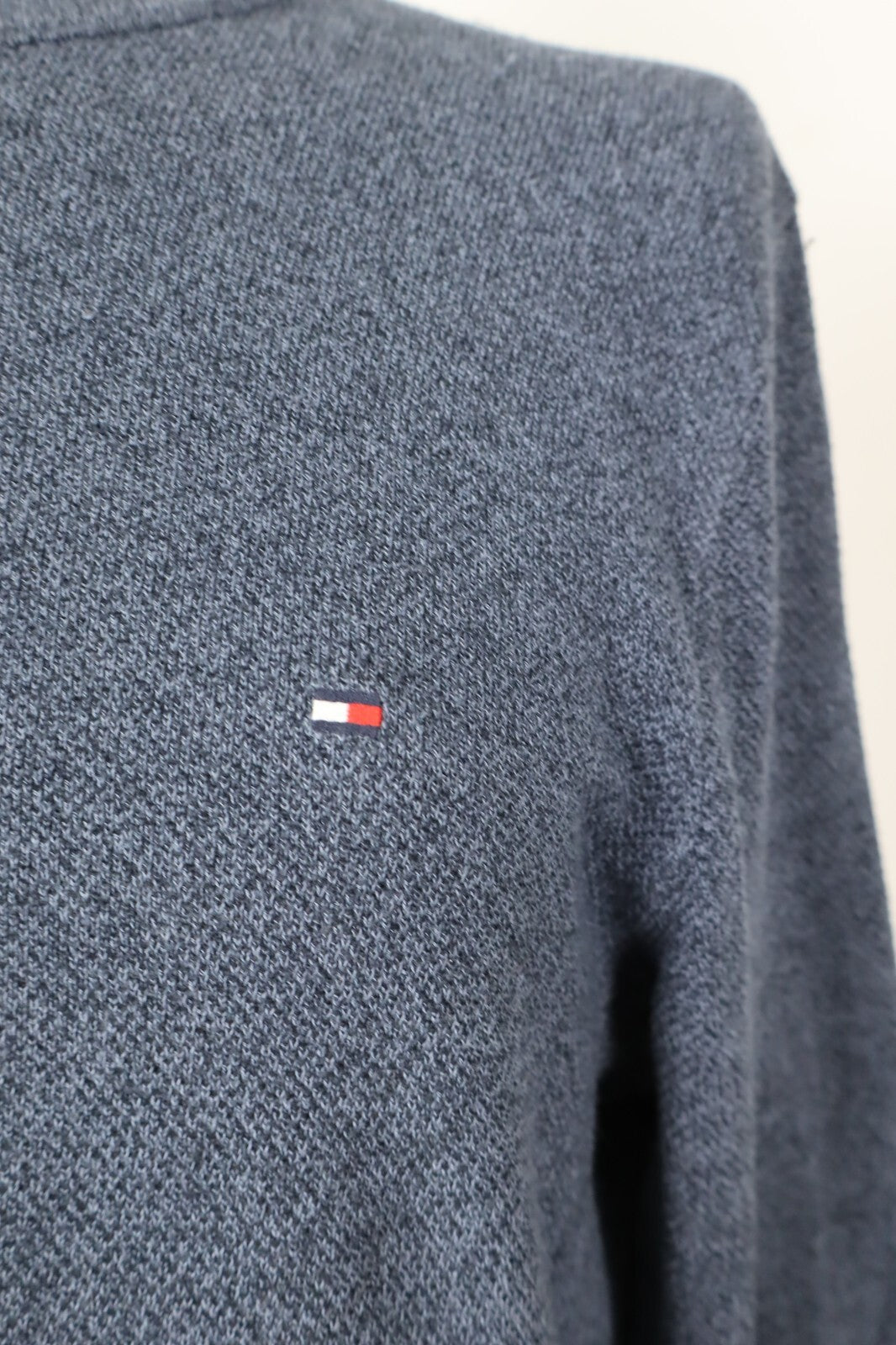TOMMY HILFIGER MAGLIONE COTONE VINTAGE UOMO Tg. L MAN SWEATER CASUAL