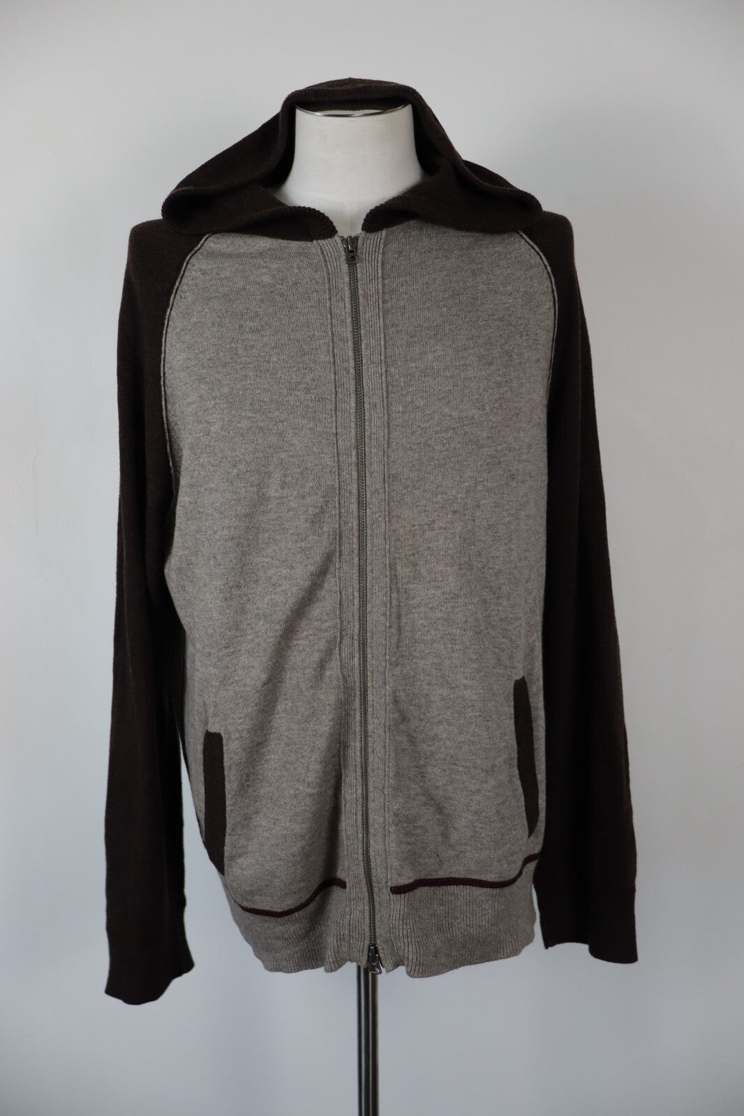 GAP MAGLIONE CON ZIP FELPA VINTAGE UOMO Tg. L MAN SWEATER CASUAL LANA WOOL