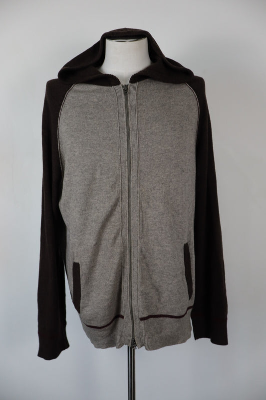 GAP MAGLIONE CON ZIP FELPA VINTAGE UOMO Tg. L MAN SWEATER CASUAL LANA WOOL