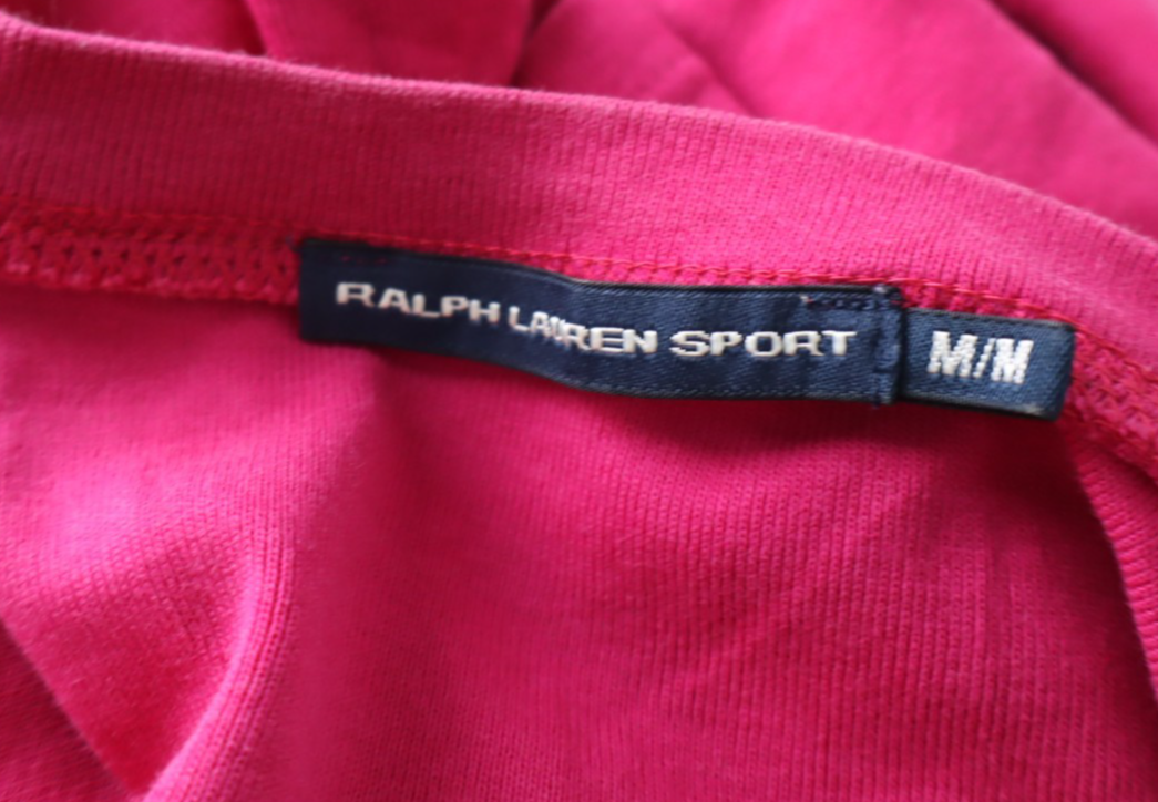 RALPH LAUREN SPORT MAGLIA COTONE DONNA TG. M WOMAN CASUAL VINTAGE T-SHIRT COTTON