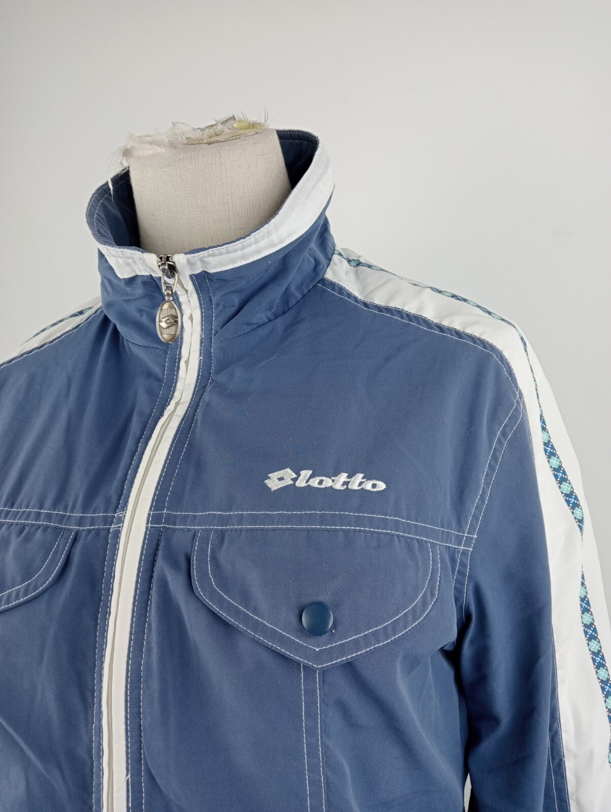 LOTTO TENNIS FELPA GIACCA DONNA WOMAN Tg S SPORT SWEATSHIRT CASUAL VINTAGE