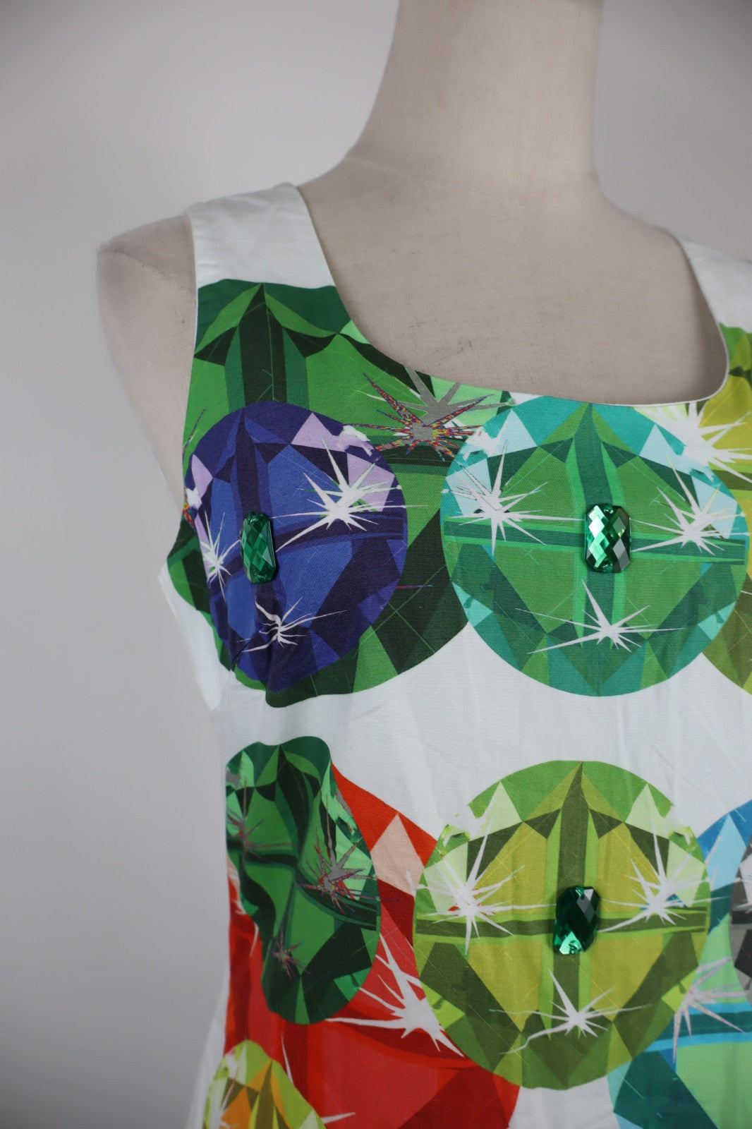 DESIGUAL VESTITO ABITO SMANICATO DONNA TG. 38 WOMAN CASUAL VINTAGE DRESS GEMME