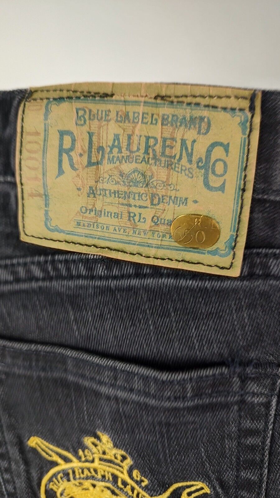 RALPH LAUREN SPORT PANTALONI JEANS UOMO TG W30 MAN PANTS CASUAL VINTAGE