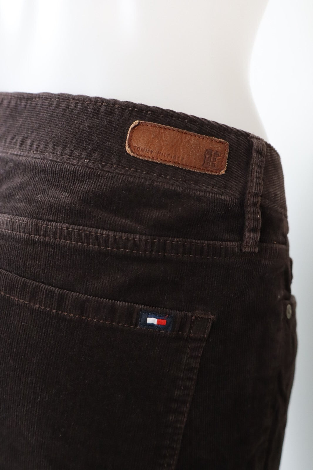TOMMY HILFIGER PANTALONE DONNA TG 8 WOMAN VINTAGE PANTS COTONE VELLUTO