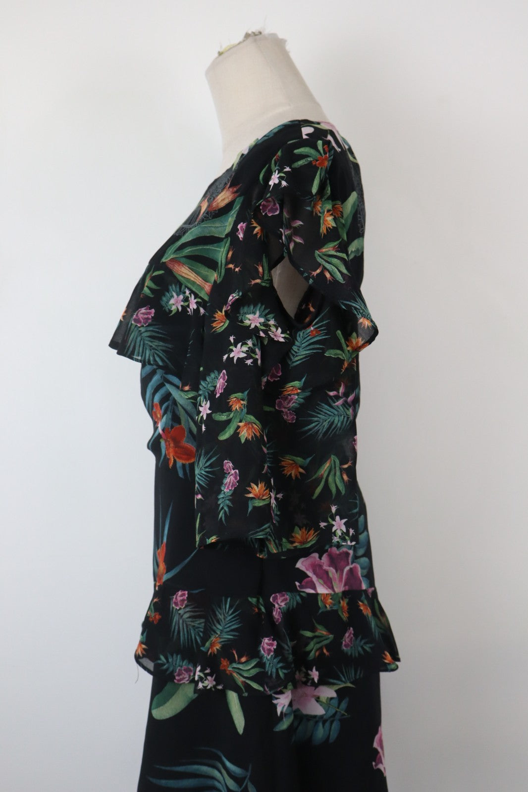 DESIGUAL VESTITO DONNA TG. 40 WOMAN CASUAL VINTAGE DRESS ABITO FLORAL