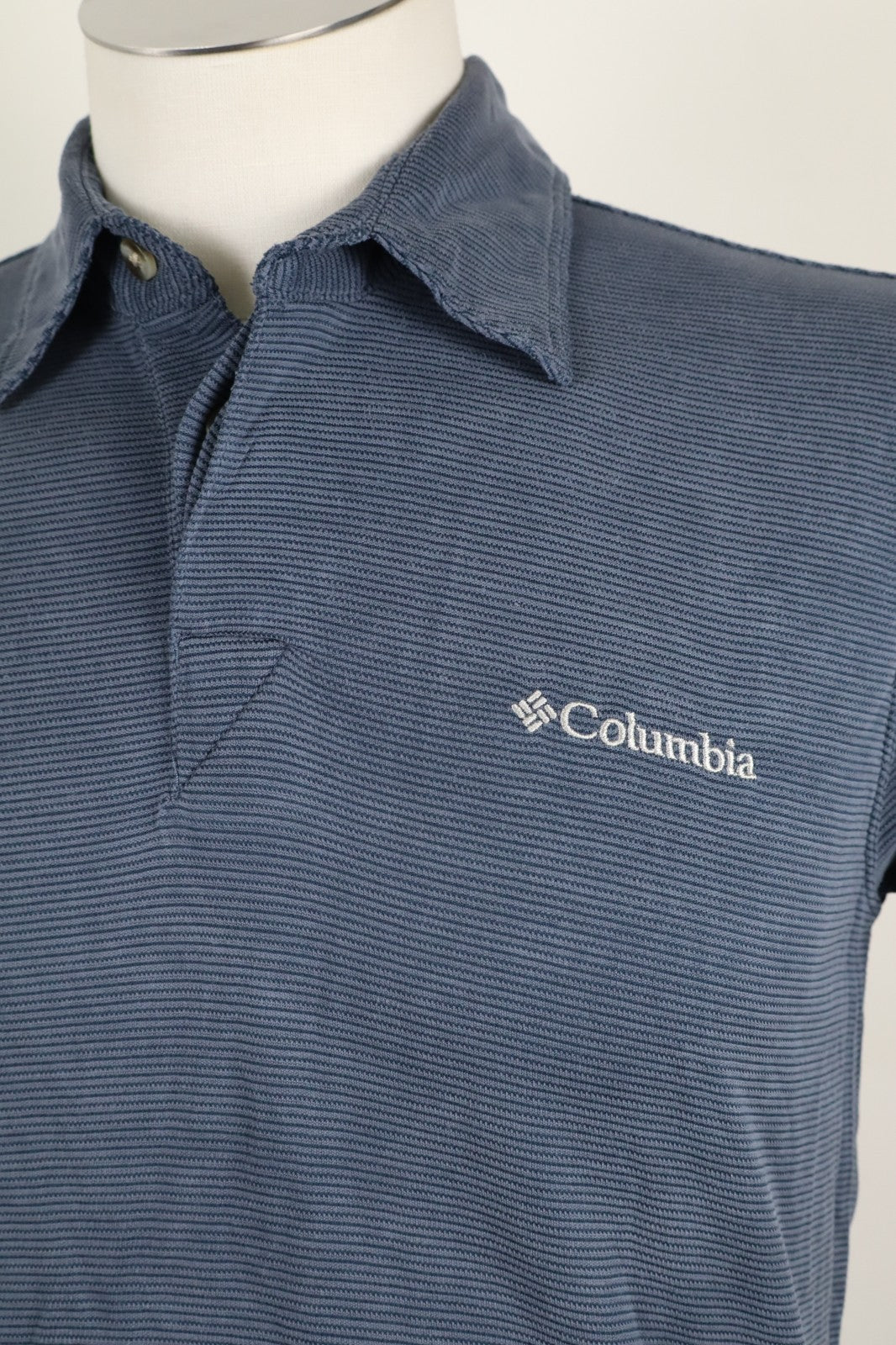 COLUMBIA POLO MAGLIA UOMO TG L MAN T-SHIRT CASUAL VINTAGE LOGO