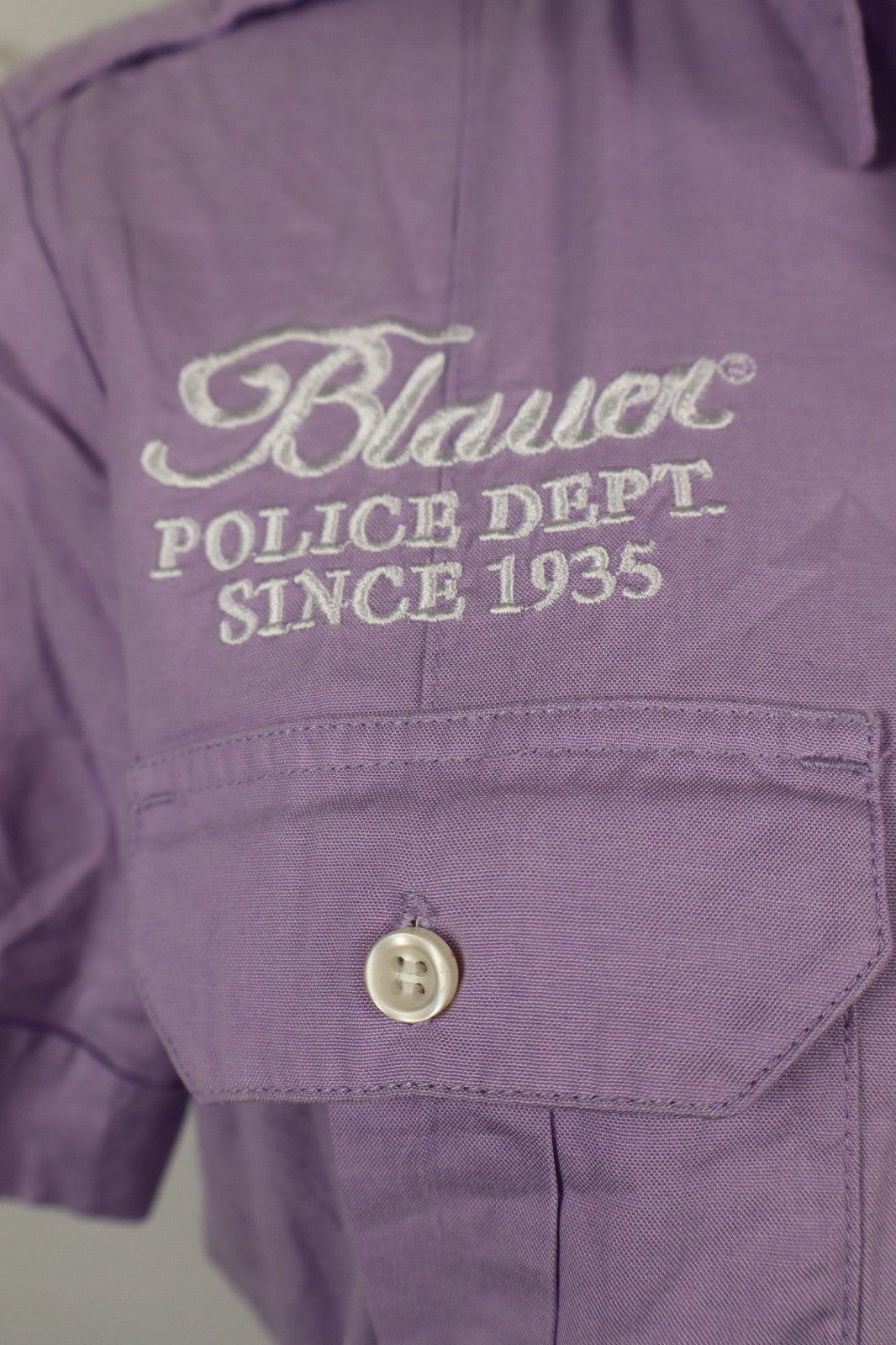 BLAUER CAMICIA DONNA TG. L WOMAN SHIRT CASUAL VINTAGE COTONE PURPLE COTTON