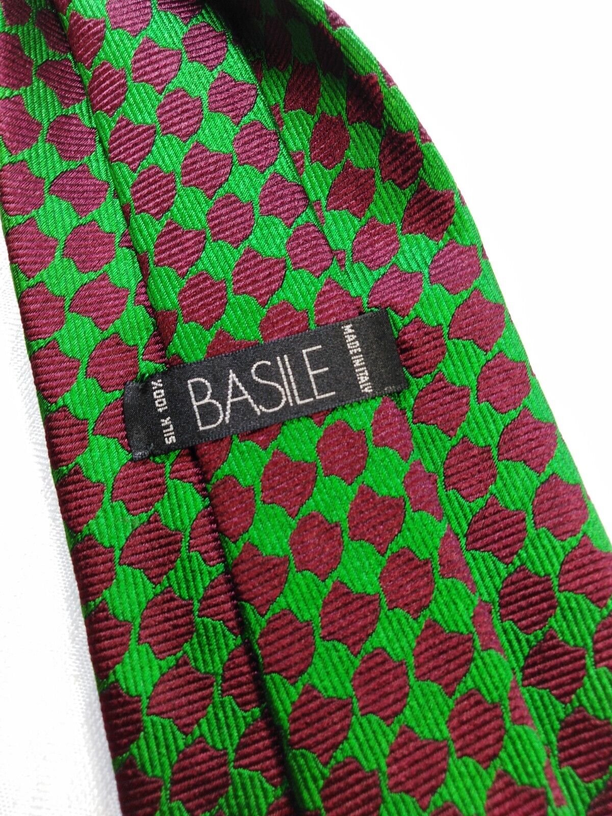 BASILE 100% SILK TIE SETA CRAVATTA NECKTIE MADE IN ITALY VINTAGE CLASSIC