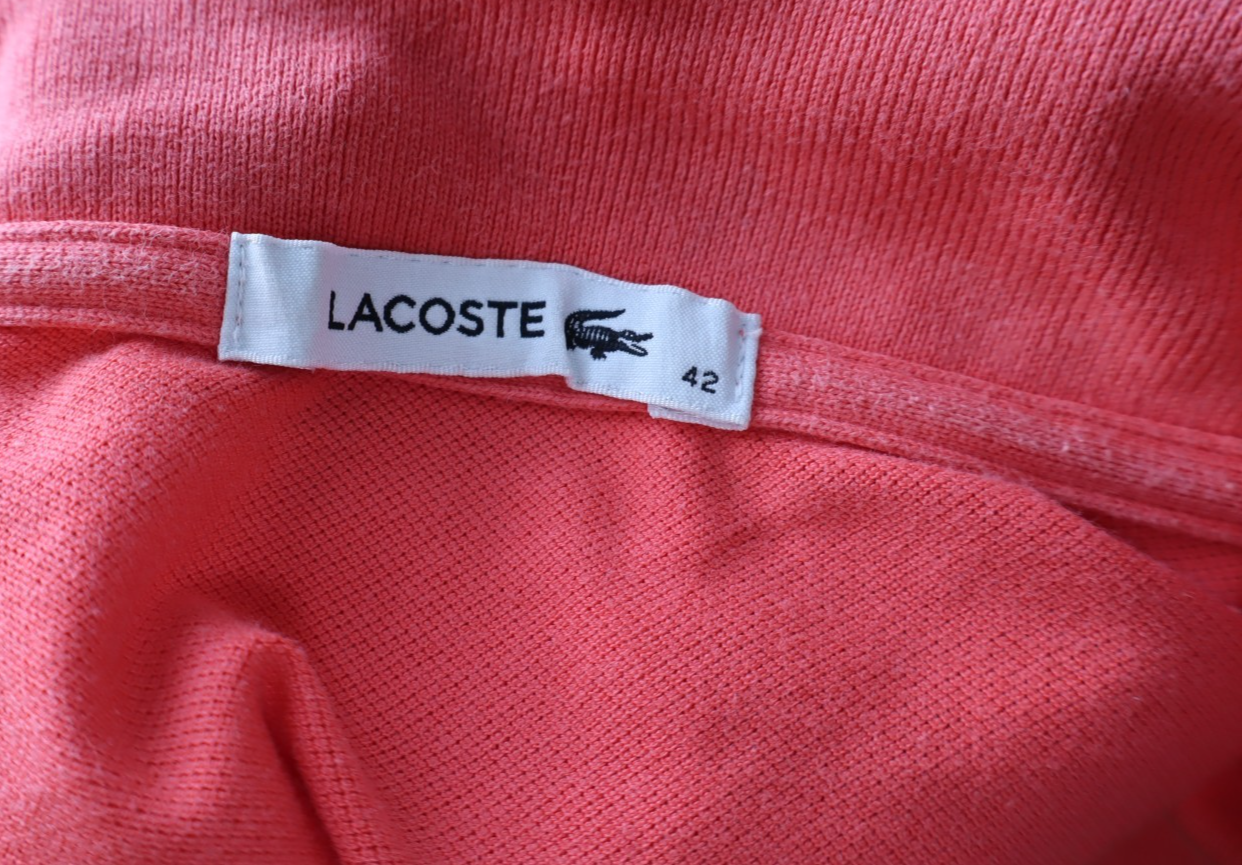 LACOSTE POLO MAGLIA DONNA COTONE TG. 42 WOMAN SHIRT CASUAL VINTAGE COTTON LOGO