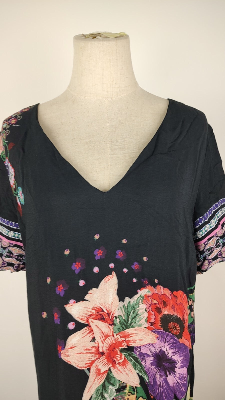 DESIGUAL VESTITO DONNA TG. 42 WOMAN CASUAL VINTAGE DRESS