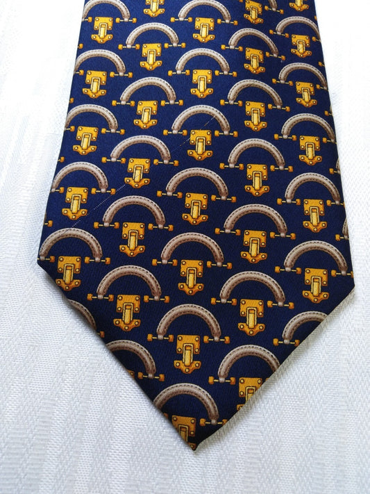 TRUSSARDI 100% SILK TIE SETA CRAVATTA NECKTIE MADE IN ITALY CLASSIC CON TAG