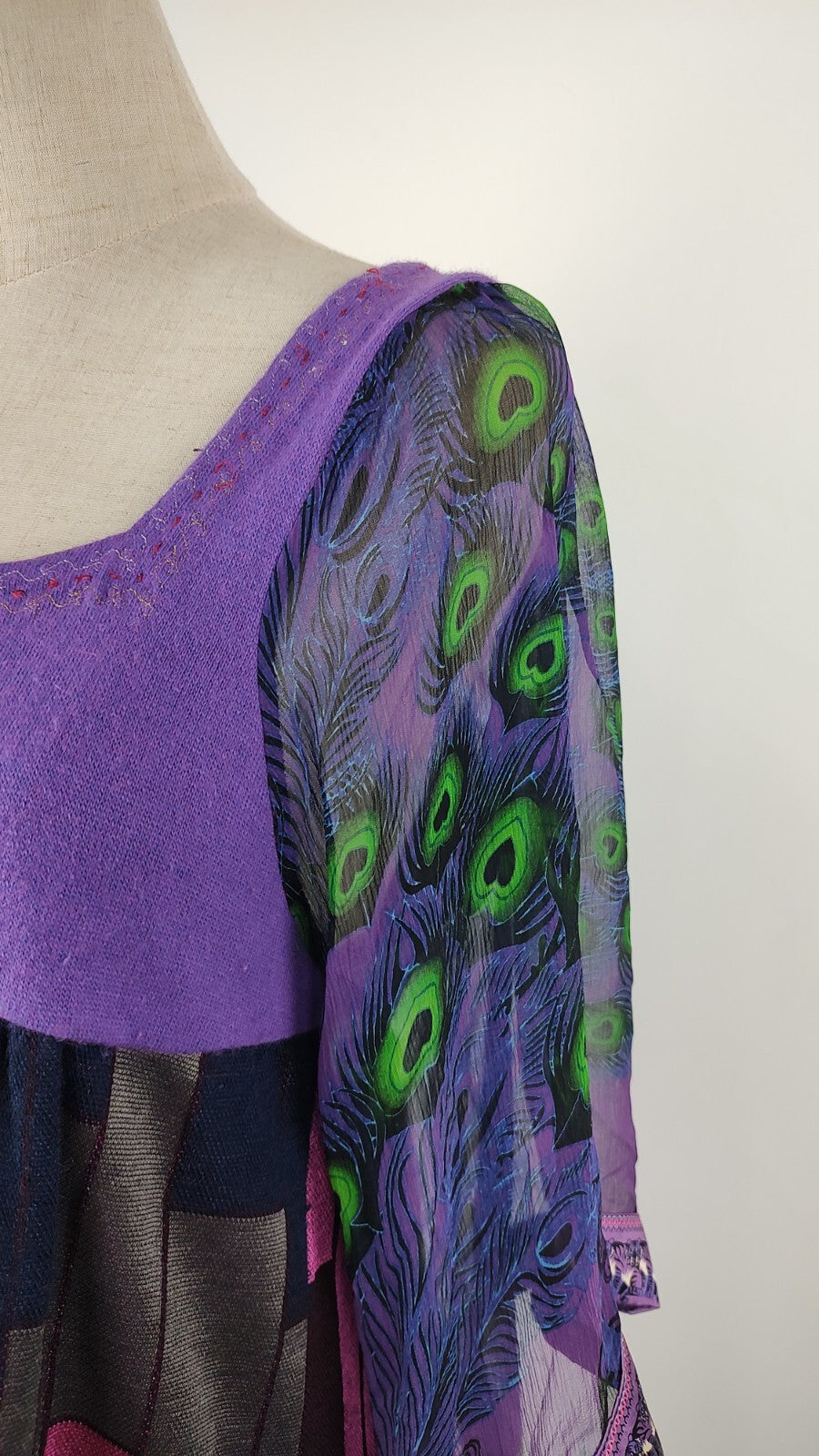 CUSTO BARCELONA VESTITO DONNA TG. 2 WOMAN CASUAL VINTAGE DRESS