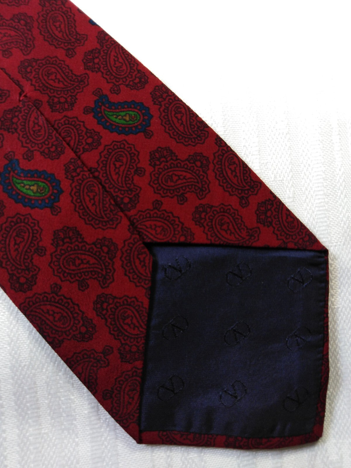 VALENTINO 100% SETA SILK TIE CRAVATTA NECKTIE VINTAGE CLASSIC ITALY