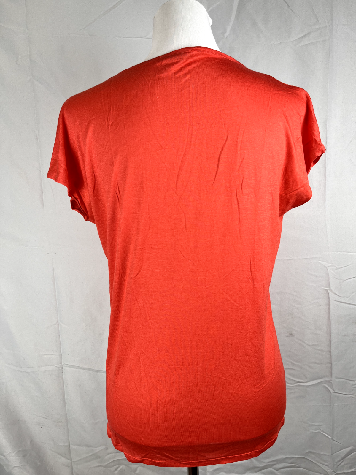 LACOSTE MAGLIA DONNA TG. 40 WOMAN CASUAL VINTAGE T-SHIRT MISTO LINO