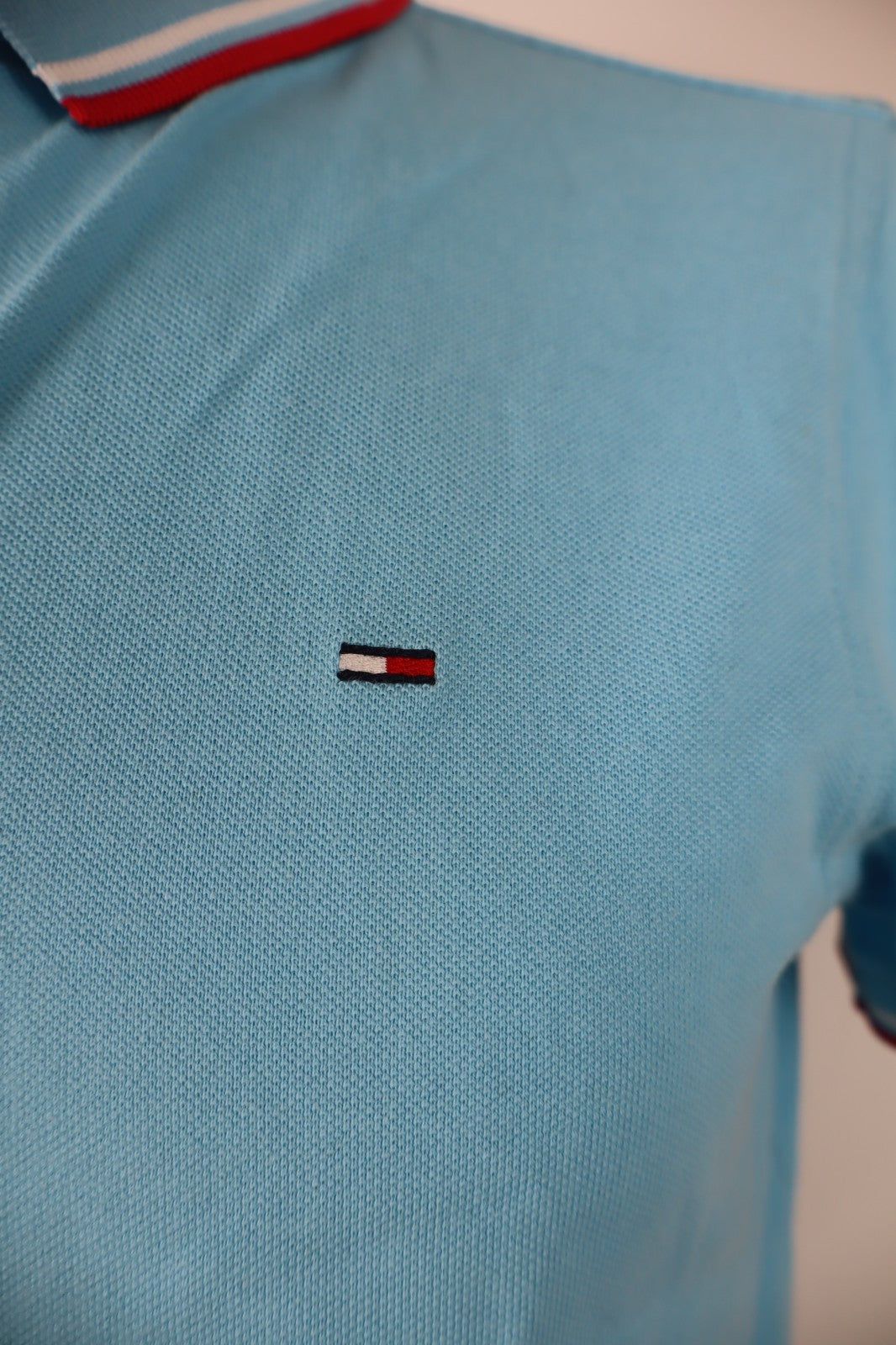 TOMMY HILFIGER DENIM MAGLIA COTONE POLO UOMO L MAN SHIRT CASUAL VINTAGE COTTON