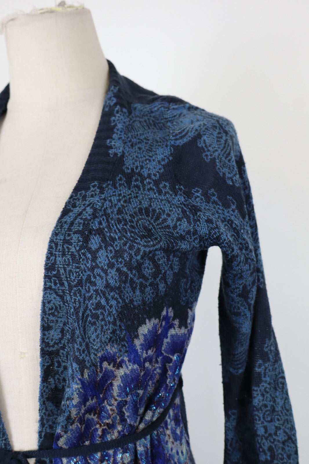 DESIGUAL MAGLIONE CARDIGAN DONNA TG S WOMAN SWEATER VINTAGE CASUAL LANA WOOL