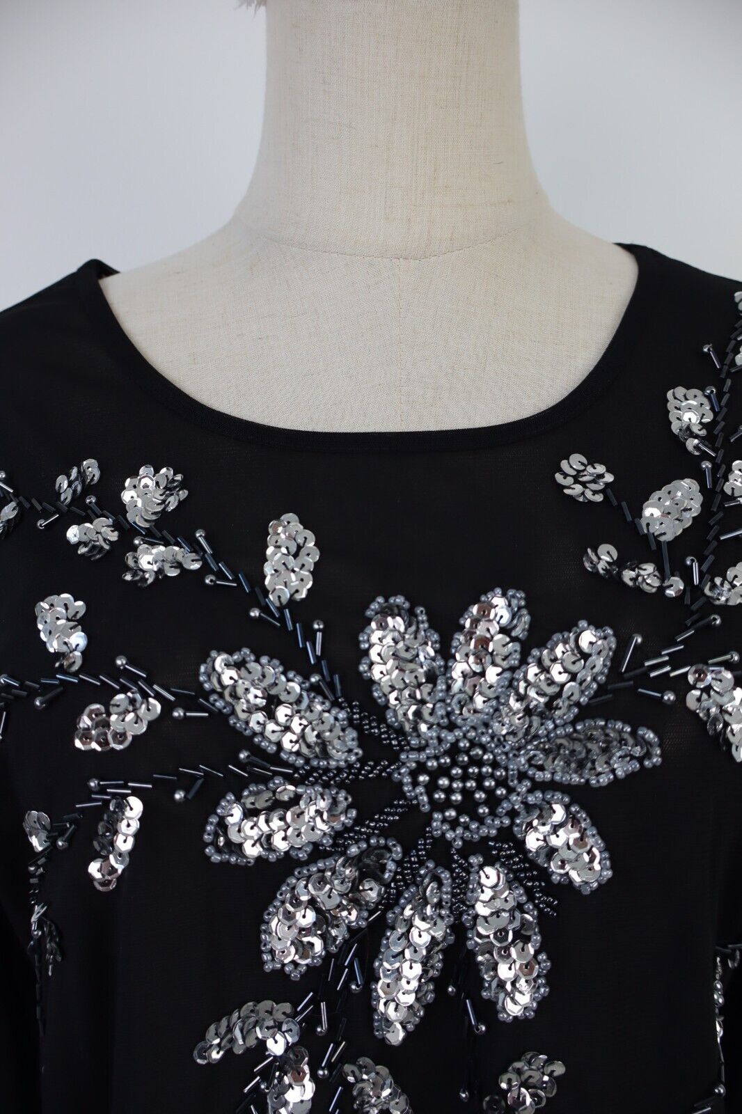 MAGLIA VELATA DONNA TG 42/44 WOMAN T-SHIRT SCINTILLE PAILLETTES VINTAGE Y2K 00'S