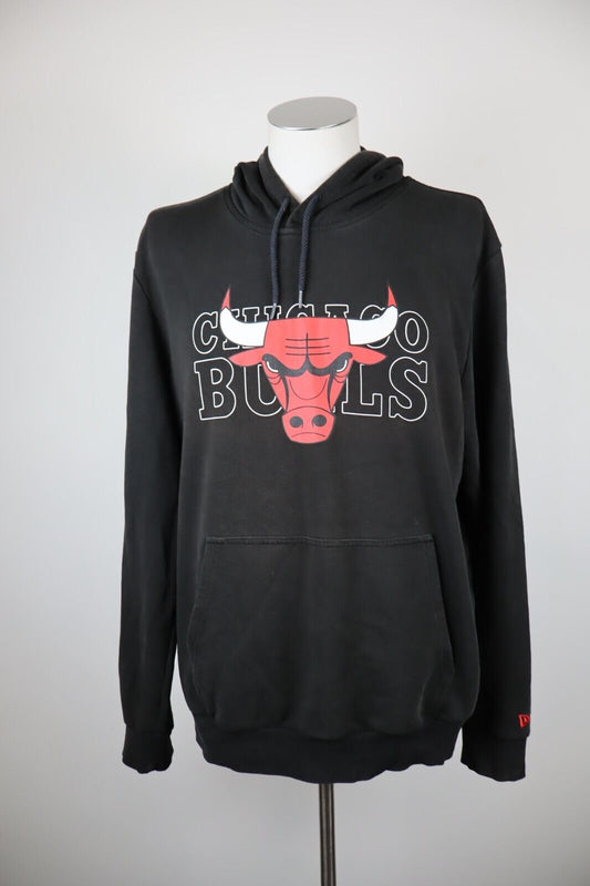 NEW ERA NBA CHICAGO BULLS FELPA CAPPUCCIO BASKET UOMO Tg XL MAN SPORT SWEATSHIRT