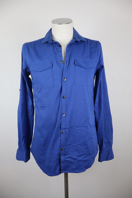 CALVIN KLEIN CAMICIA UOMO S SLIM MAN CASUAL VINTAGE SHIRT COTONE COTTON TASCHE