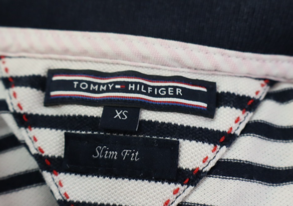 TOMMY HILFIGER POLO MAGLIA DONNA COTONE TG XS SLIM WOMAN SHIRT CASUAL VINTAGE