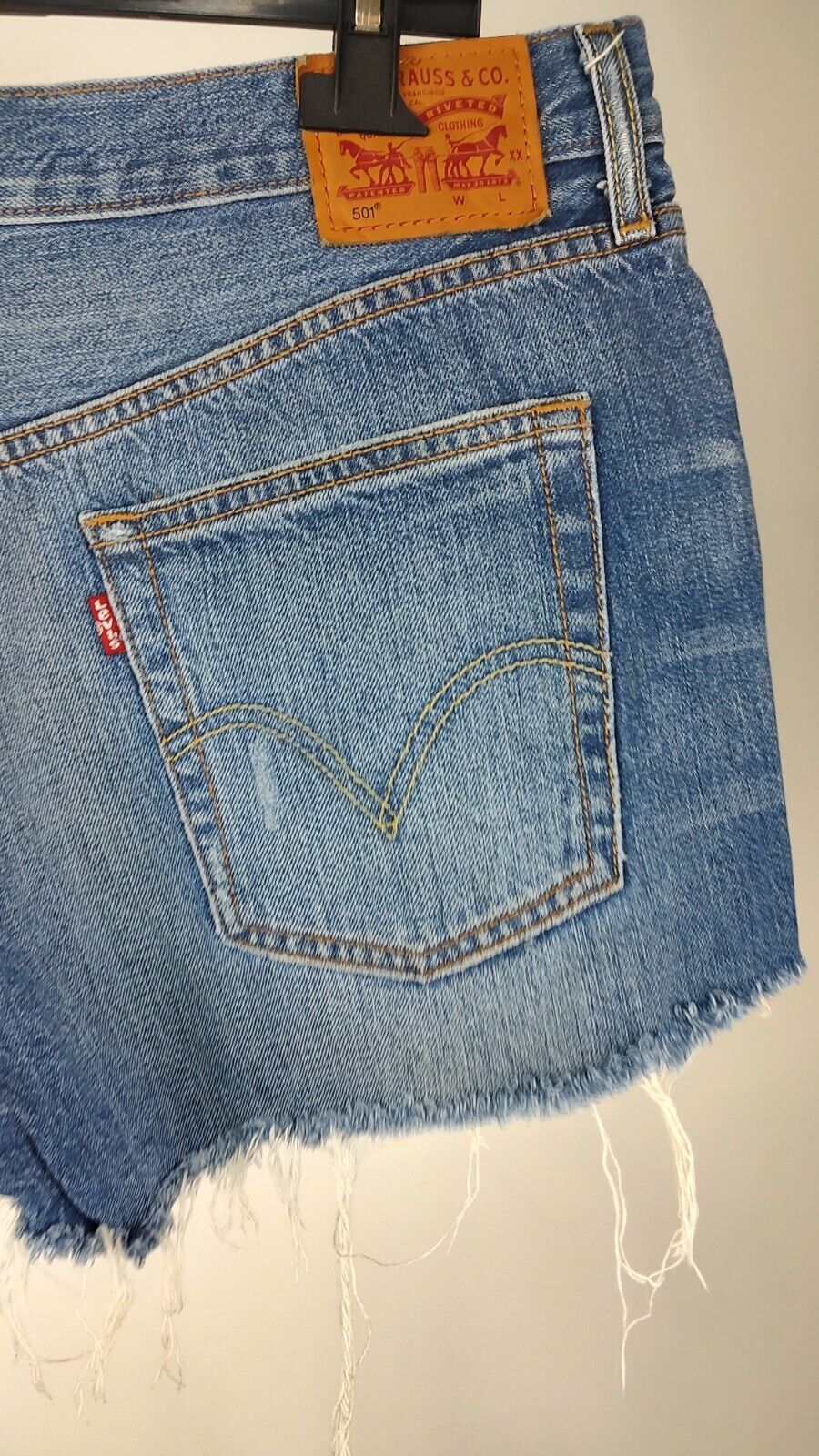 LEVI'S 501 PANTALONCINO DENIM JEANS DONNA TG W32\46 WOMAN VINTAGE SHORTS