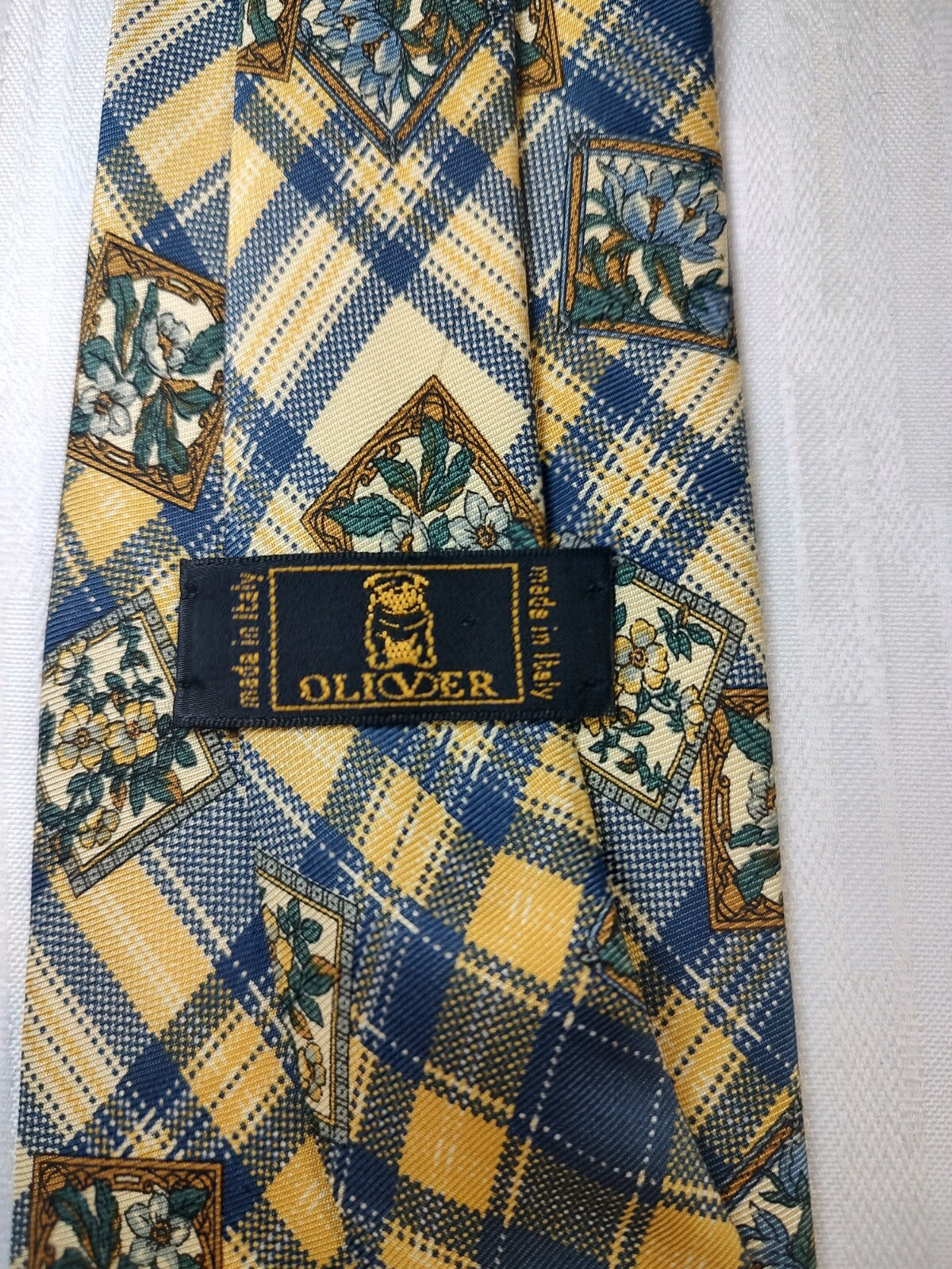 OLIVER BY VALENTINO 100% SILK TIE SETA CRAVATTA NECKTIE MADE IN ITALY CLASSIC