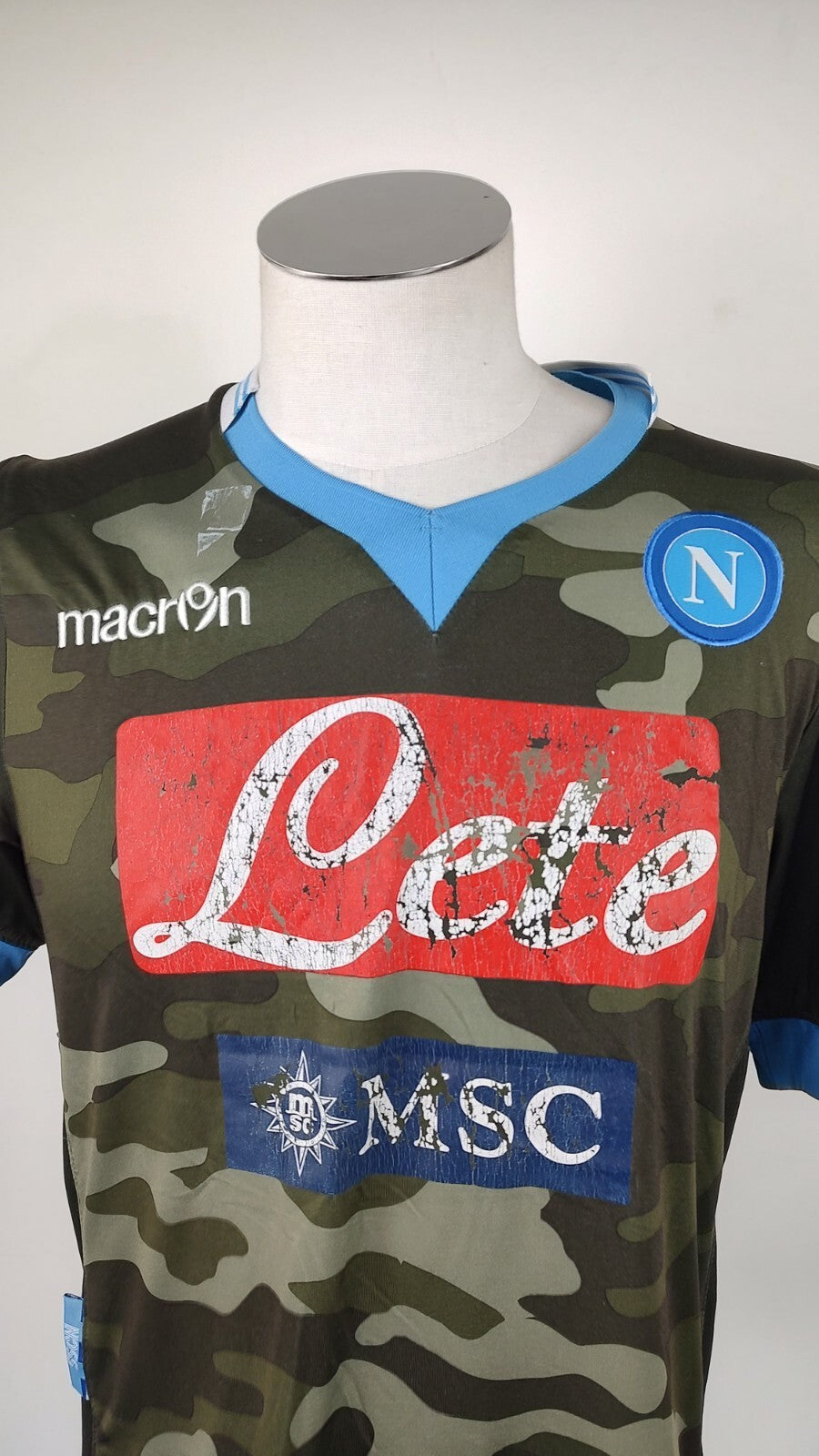 MACRON NAPOLI R. ALBIOL N 33 MAGLIA CALCIO UOMO Tg M TRIKOT JERSEY 2013/14