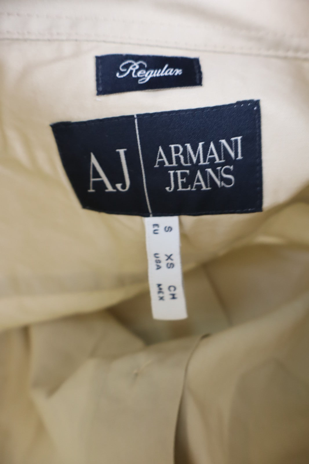 AJ ARMANI JEANS CAMICIA UOMO COTONE TG. S MAN CASUAL VINTAGE COTTON SHIRT