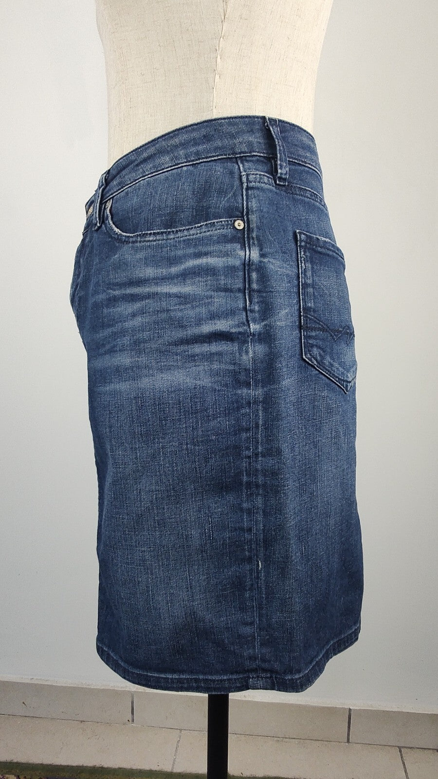 TOMMY HILFIGER GONNA JEANS COTONE DENIM DONNA WOMAN SKIRT TG. 6 VINTAGE