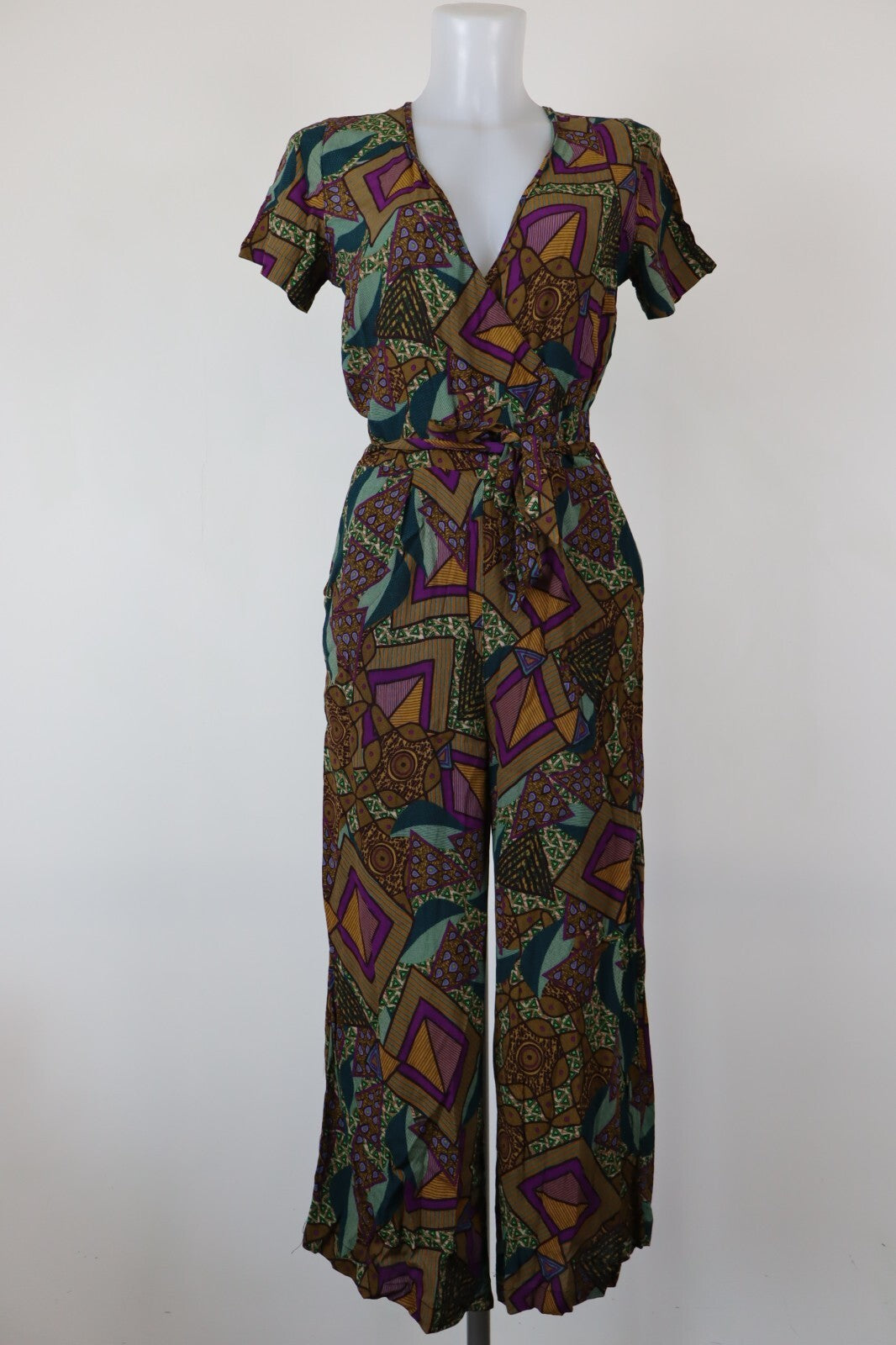 DESIGUAL COMPLETO DONNA PANTALONE Tg. S SALOPETTE ONE PIECE VINTAGE CASUAL