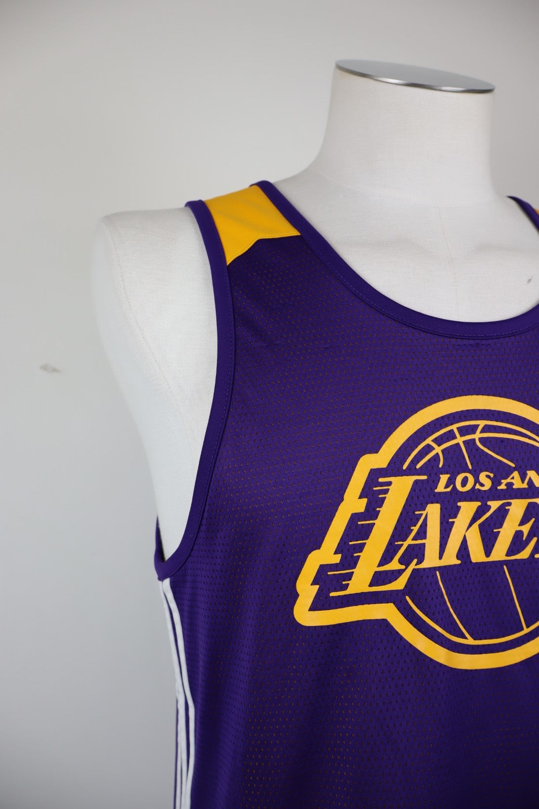 ADIDAS NBA L.A. LAKERS MAGLIA CANOTTA BASKET NBA UOMO M MAN JERSEY DOUBLE FACE