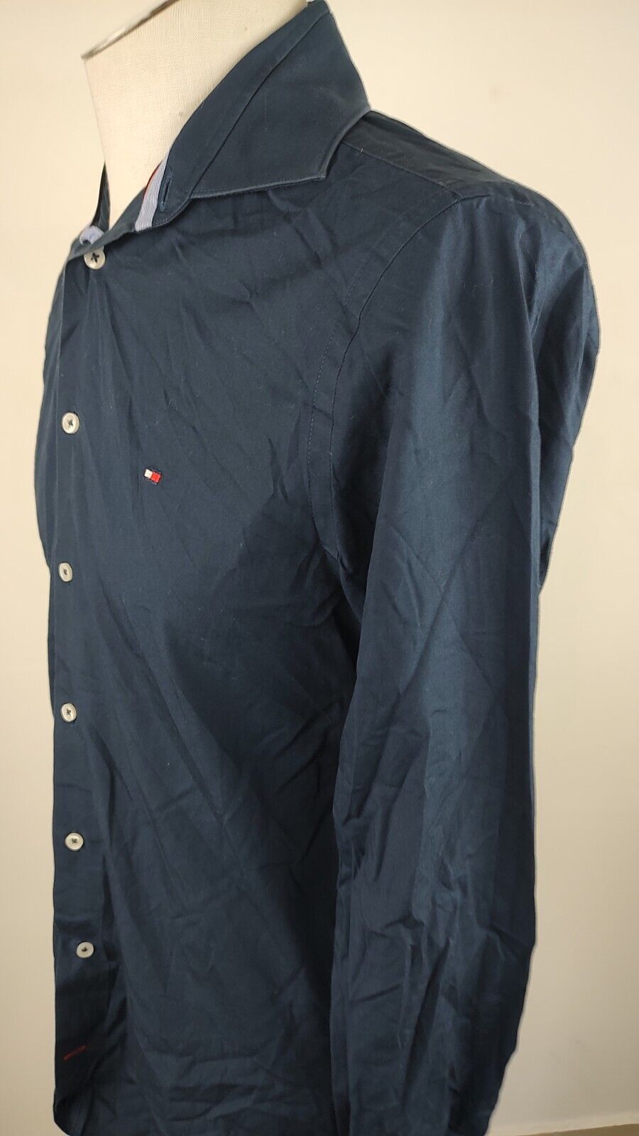 TOMMY HILFIGER JEANS CAMICIA UOMO TG. 37/ 14.5 MAN CASUAL VINTAGE SHIRT ITALY