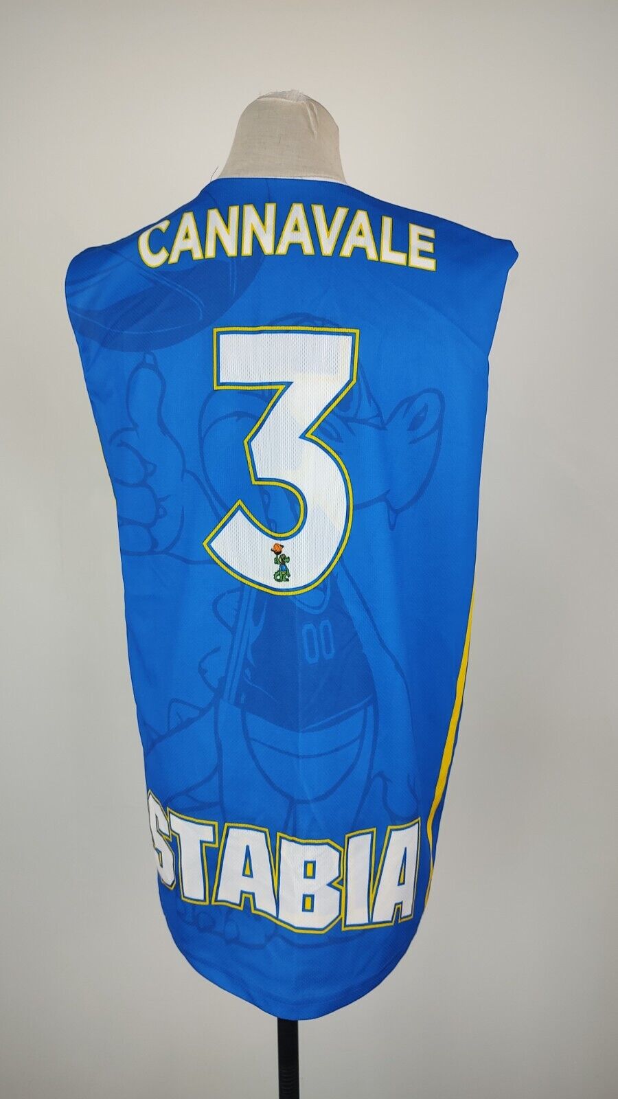 STABIA CANNAVALE N. 3 CANOTTA DONNA BASKET INDOSSATA TG M SPORT DOUBLE-FACE