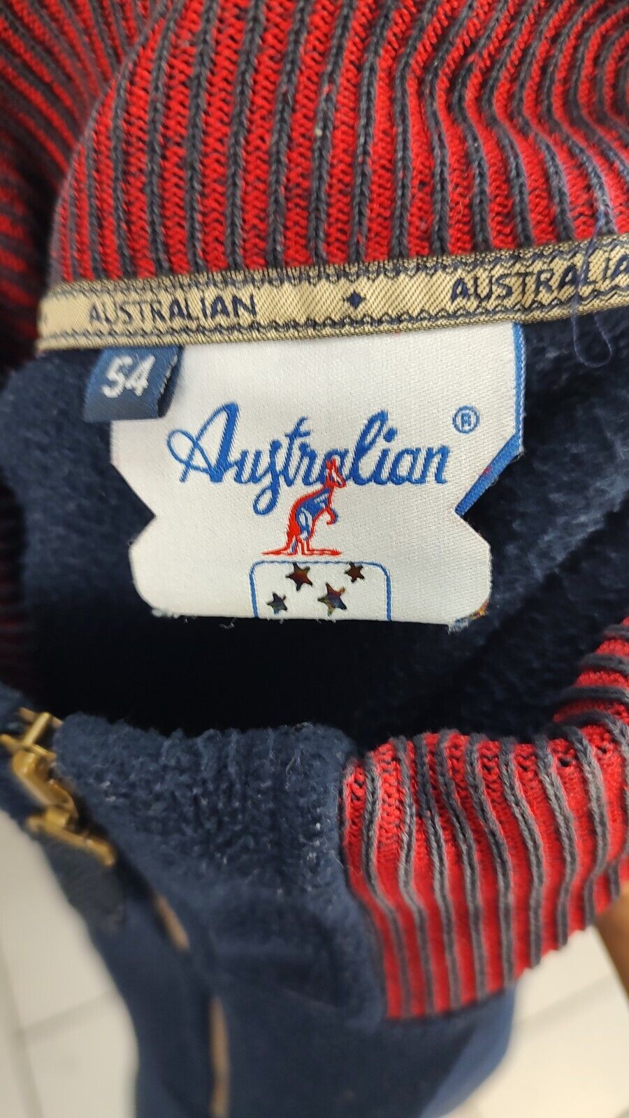 AUSTRALIAN FELPA UOMO Tg 54 MAN SPORT  SWEATSHIRT CASUAL VINTAGE