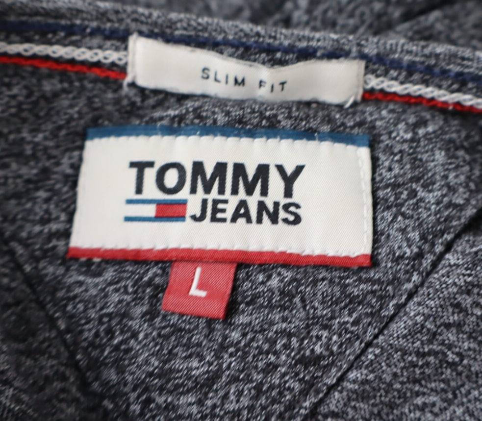 TOMMY HILFIGER JEANS MAGLIA UOMO TG L SLIM MAN T-SHIRT CASUAL VINTAGE COTONE