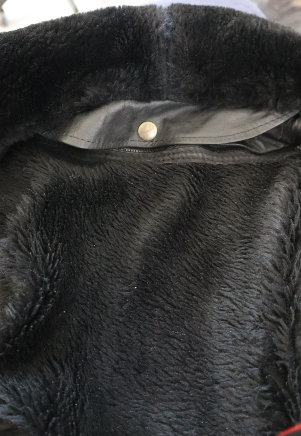 US FORCE GIUBBINO PELLE GIACCA UOMO Tg 56 MAN VINTAGE LEATHER JACKET IMBOTTITO