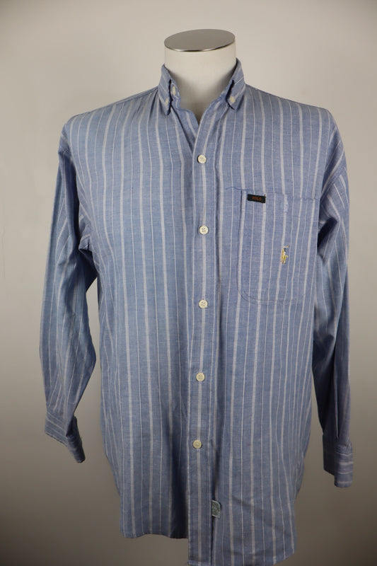 RALPH LAUREN CAMICIA UOMO COTONE TG L 20 MAN CASUAL VINTAGE COTTON SHIRT LOGO