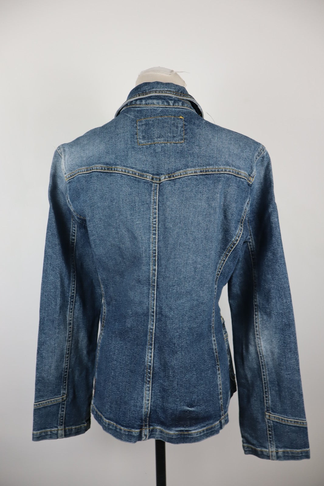 AJ ARMANI JEANS GIUBBINO DENIM DONNA 44 WOMAN CASUAL VINTAGE JACKET INDIGO N003