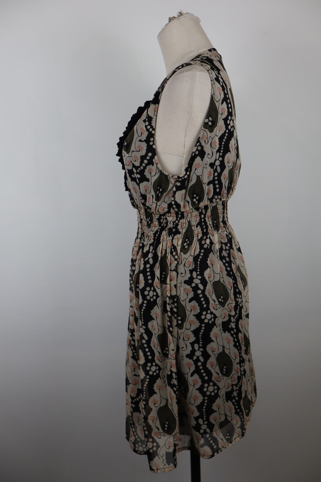 FORNARINA VESTITO ABITO SMANICATO DONNA TG. M WOMAN CASUAL VINTAGE DRESS VELATO