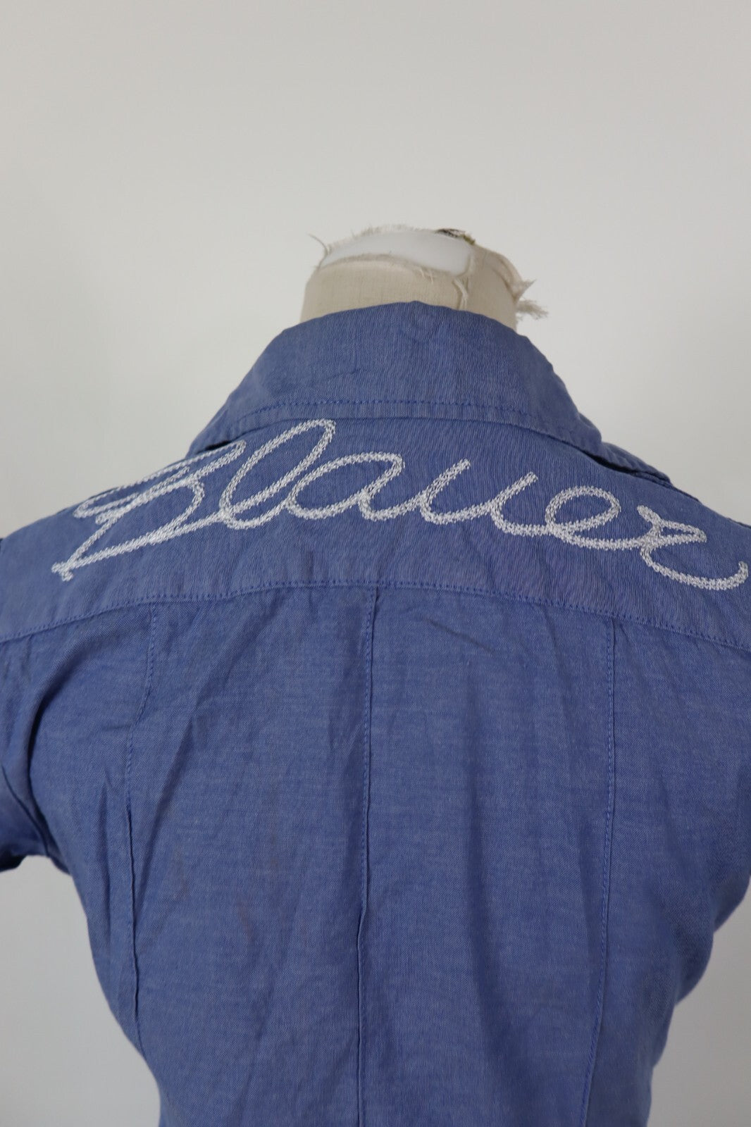 BLAUER CAMICIA DONNA TG. S WOMAN SHIRT CASUAL VINTAGE COTONE BOTTONI