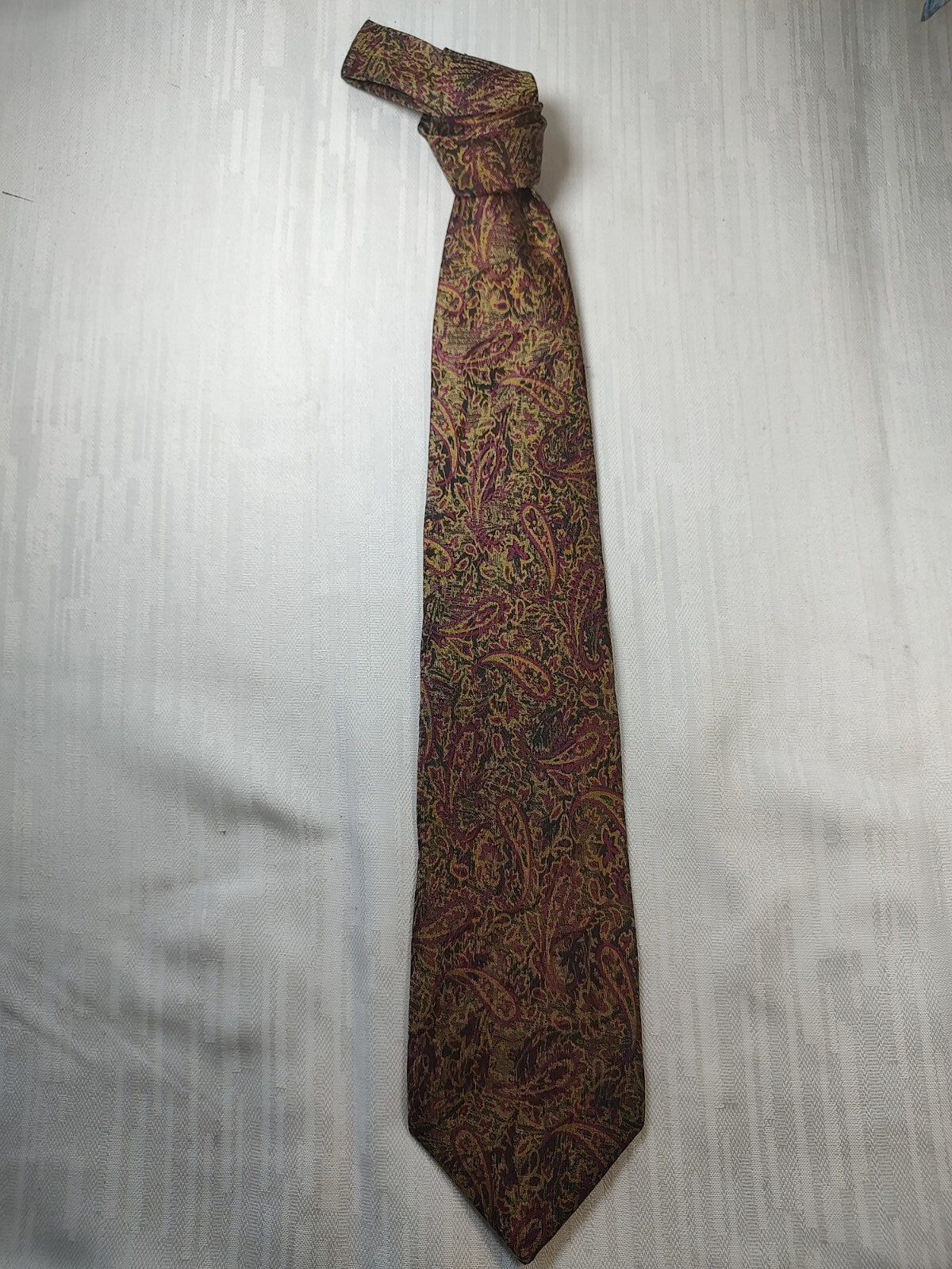 LONGCHAMP 100% SILK TIE SETA CRAVATTA NECKTIE MADE IN ITALY CLASSIC