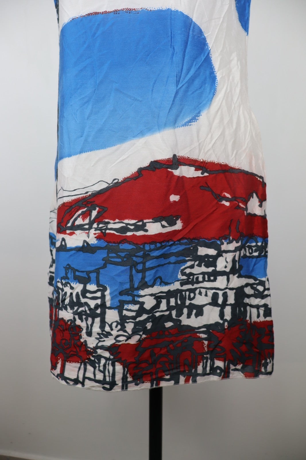 DESIGUAL VESTITO SMANICATO DONNA TG. 42 WOMAN CASUAL VINTAGE DRESS VISCOSA SETA