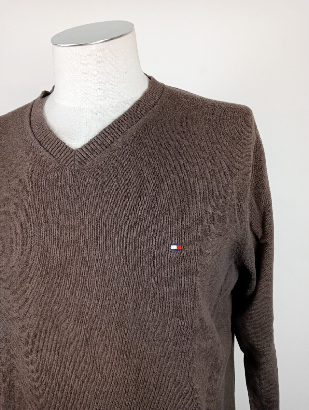 TOMMY HILFIGER  MAGLIONE COTONE COTTON VINTAGE UOMO Tg. L MAN SWEATER CASUAL