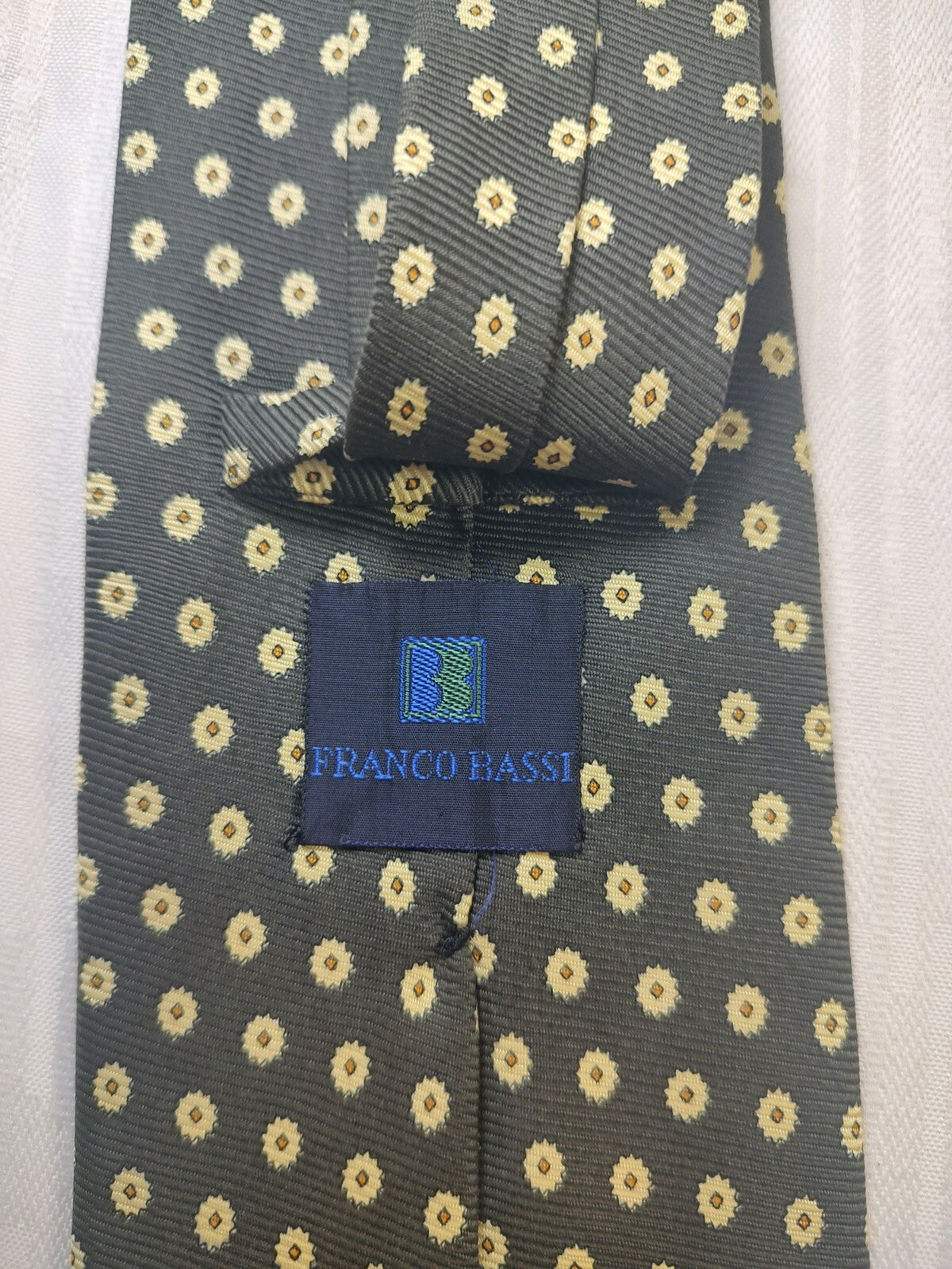 FRANCO BASSI 100% SILK TIE SETA CRAVATTA NECKTIE MADE IN ITALY CLASSIC
